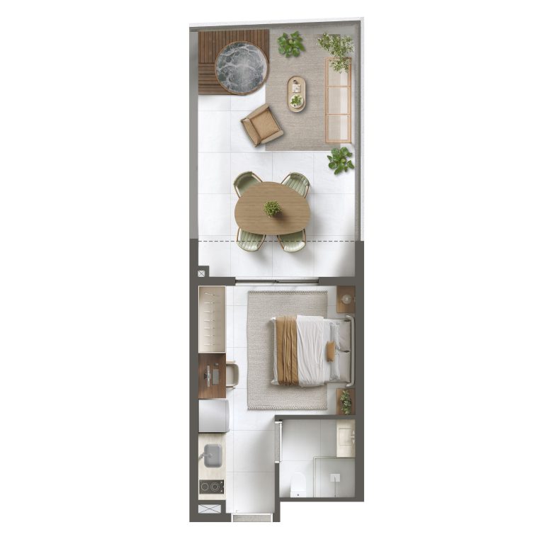 Apartamento Jardim · 39 m²