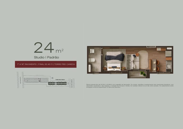Studio 24 m² — Padrão