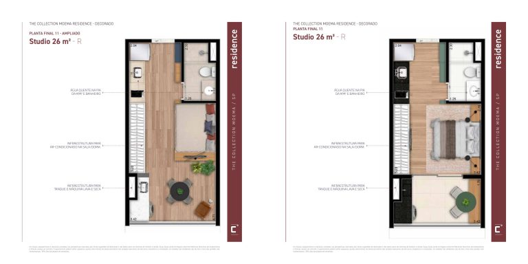 Studio 26 m² — Residence