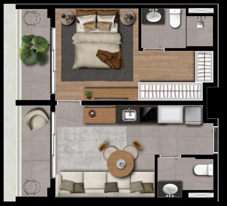 Junção — 42 m²