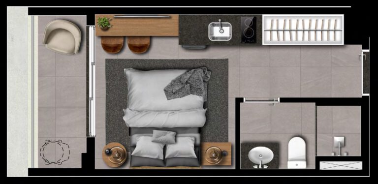 Studio — 21 m²
